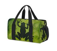 Bolsas de lona deportivas con diseño de rana de árbol de hoja verde para niños, niñas, mujeres, hombres, durante la noche, fin de semana, bolsa de viaje para llevar al gimnasio, bolsas de lona