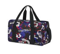 Bolsas de lona deportivas con estampado de fútbol americano para niños, niñas, mujeres, hombres, durante la noche, fin de semana, bolsa de viaje, gimnasio, bolsas de lona casuales