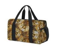 Bolsas de lona deportivas con estampado de jaguares de leopardo para niños, niñas, mujeres, hombres, bolsa de viaje de fin de semana, bolsa de viaje informal para el gimnasio