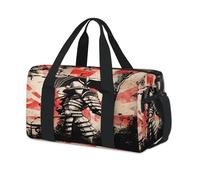 Bolsas de lona deportivas con la bandera de Samurai de Japón para niños, niñas, niños, mujeres y hombres, bolsa de viaje de fin de semana de Japón, bolsa de viaje informal para llevar al gimnasio