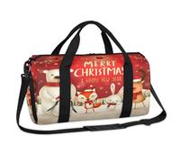 Bolsas de lona deportivas de animales de Navidad, lindas bolsas de fin de semana, bolsa de viaje casual, bolsa de viaje para gimnasio, bolsa de lona para niños, niñas, niños, mujeres y hombres