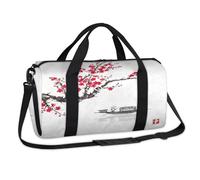 Bolsas de lona deportivas japonesas con pintura de flores japonesas, bolsa de fin de semana, bolsa de viaje, gimnasio, equipaje, bolsa de lona para niños, niñas, niños, mujeres y hombres