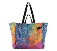 Bolsas de lona grandes y resistentes para la cocina, bolsas de compras para mujeres, regalos de dama de honor, remolino cromático