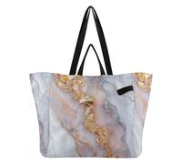 Bolsas de lona gruesas para cocina, bolsa de comestibles para dama de honor, para hombres, kit de parto de maternidad, mármol esencial, blanco, oro rosa