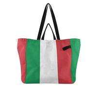 Bolsas de lona para cocina, bolsas de comestibles, para hombres, bodas, viajes, lavandería, bandera de Italia, dimensiones precisas oficiales