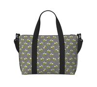 Bolsas de lona para llevar durante la noche, bolsas de fin de semana para mujeres, lindas abejas grises divertidas bolsa de viaje, artículos esenciales de viaje, bolsa de gimnasio deportiva para
