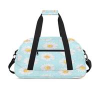 Bolsas de lona para niñas y niños, diseño de margaritas florales durante la noche, fin de semana, bolsa de viaje de 24 L, bolsa de deporte para gimnasio, bolsa de transporte, color, 24 L, Organizador