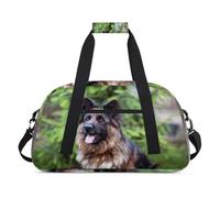 Bolsas de lona para niñas y niños, diseño de perro pastor alemán, bolsa de viaje de fin de semana, 24 L, bolsa de deporte para gimnasio, práctica, color, 24 L, Organizador de bolsas