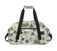 Bolsas de lona para niños con diseño de búho de dibujos animados para niñas y niños, lindo búho de animales para la noche, bolsa de viaje de fin de semana, bolsa de viaje de 24 L, bolsa de deporte
