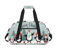 Bolsas de lona para niños con diseño de pingüino, regalo de Navidad, bolsa de viaje de fin de semana, bolsa de viaje de 24 L, bolsa de deporte para gimnasio, práctica, color, 24 L, Organizador de