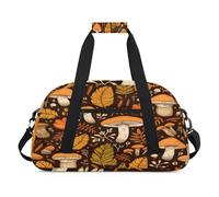 Bolsas de lona para niños con hojas de plantas, hongos, para niñas y niños, bolsa de viaje de fin de semana de 24 litros, bolsa de deporte para gimnasio, práctica, color, 24 L, Organizador de bolsas