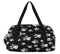 Bolsas de lona para niños con huella de animal para niñas y niños, bolsa de gimnasio ligera negra para niños, bolsa de viaje pequeña para fin de semana, bolsa de viaje para baile, Pata de huella