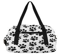 Bolsas de lona para niños con huella de animal para niñas y niños, bolsa de gimnasio ligera para niños, bolsa de gimnasio para niños, bolsa de viaje pequeña para llevar durante la noche, Huella