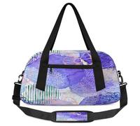 Bolsas de lona para niños con textura de flores moradas para niñas y niños, bolsa deportiva ligera para gimnasio, bolsa de viaje o baile, Textura de flor morada, 18.5L x 7.8W x 9.4H