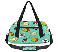 Bolsas de lona para niños, voleibol, rugby, fútbol, voleibol, rugby, para niñas, niños, pelotas deportivas, ligeras, bolsa de gimnasio para niños, pequeñas bolsas de viaje para fin de semana, bolsa de