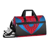 Bolsas de lona para niños y adolescentes, bolsa deportiva de tamaño de mano con compartimentos para zapatos, para práctica escolar o viajes nocturnos, bolsa de mano para fiestas de pijamas, Telaraña
