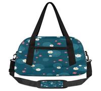 Bolsas de lona para niños y niñas, ligeras y deportivas, con diseño de margaritas, para llevar durante la noche, para fin de semana, viajes, baile, Flor de margarita floral, 18.5L x 7.8W x 9.4H