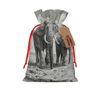 Bolsas de lona reutilizables con estampado de elefante viejo y elefante joven, varios tamaños para todas las ocasiones