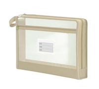 Bolsas de malla con cremallera, portátil A4 de doble capa, bolsas organizadoras de malla con cremallera, para estudiantes, papelería, documentos, tareas, pruebas, cuadernos, juegos de mesa, escuela