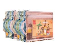 Bolsas de malla de colores con cremallera, bloques de construcción de rompecabezas de nailon doble capa, almacenamiento y organización de juguetes, bolsa transparente A4