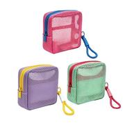 Bolsas de Malla de Cosmética con Cremallera 3 Organizadores de Accesorios | Estuche de Viaje para Artículos de Aseo para Mujeres Niñas Viajeros Artistas Fotógrafos Estudiantes Viaje Cort