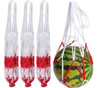 Bolsas de malla para hamaca de sandía, 2 colores, bolsa de red colgante de melón, red resistente para sandía, calabaza y melón (30)