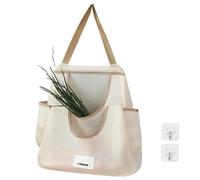 Bolsas de malla reutilizables, bolsas de malla para almacenamiento de frutas, bolsa de almacenamiento de cocina doméstica, bolsa de almacenamiento reutilizable colgante para frutas y, Caqui Doble, ver