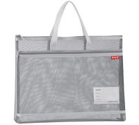 Bolsas de malla transparentes A3 con cierre de cremallera, carpeta de archivos, billeteras con cremallera y asa para organización de estudiantes, suministros de oficina, arte, bolsa de almacenamiento