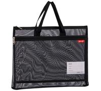 Bolsas de malla transparentes A3 con cierre de cremallera, carpeta de archivos, billeteras con cremallera con asa para organización de estudiantes, suministros de oficina, suministros de arte, bolsa