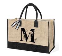 Bolsas de mano con letras personalizadas para mujer, bolsa de playa, bolsa de regalo adecuada para cumpleaños, bodas, playa, vacaciones, excelentes regalos de cumpleaños para mujeres, mamás, maestras
