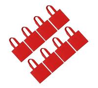 Bolsas de Mano de Tela No Tejida Rojas 12 Uds 15x15cm para Obsequio | Bolsas de Compras Plegables, Reutilizables y Fáciles de Llevar, para Tiendas y Compra de Alimentos