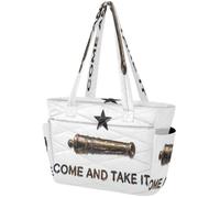Bolsas de mano para mujer de 15.6 pulgadas, bolsa de mano para laptop, gimnasio, viajes, trabajo, bolsa hinchada ligera para mujer, bandera de Texas, Come and Take It