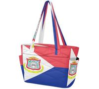 Bolsas de mano para mujer de 15.6 pulgadas, bolsa de mano para laptop, gimnasio, viajes, trabajo, bolsa hinchada, ligera, para mujer, bandera de Sint Maarten