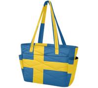 Bolsas de mano para mujer de 15.6 pulgadas, bolsa para laptop, gimnasio, viajes, trabajo, bolsa hinchada, ligera, para mujer, bandera nacional de Suecia