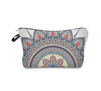 Bolsas de maquillaje, bolsa de cosméticos con estampado de mandala, bonita bolsa de almacenamiento de monedas con cremallera para mujeres y niñas, regalos de viaje, d
