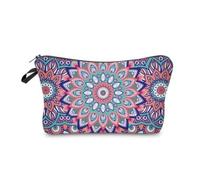 Bolsas de maquillaje, bolsa de cosméticos con estampado de mandala, bonita bolsa de almacenamiento de monedas con cremallera para mujeres y niñas, regalos de viaje, a