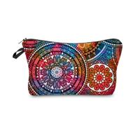 Bolsas de maquillaje, bolsa de cosméticos con estampado de mandala, bonita bolsa de almacenamiento de monedas con cremallera para mujeres y niñas, regalos de viaje, g