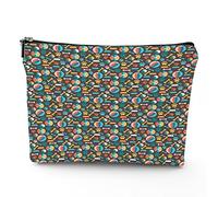 Bolsas de maquillaje con estampado de corazón, bolsa de maquillaje de viaje, diseño de bandera LGBT, temática del orgullo gay, para mujeres, bolsa de cosméticos grande, organizador de maquillaje de