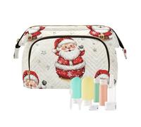 Bolsas de maquillaje de alta resolución de Santa Clause, bolsa de cosméticos de viaje para mujer, monedero para maquillaje y viajes