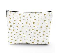 Bolsas de maquillaje de lino para mujer, diseño vintage de Constitution America 4 de julio, bolsa de cosméticos, bolsa de aseo de viaje, impermeable, bolsa de maquillaje para bolso, marrón, 7 x 9