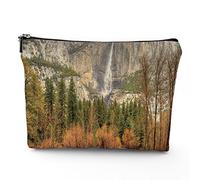 Bolsas de maquillaje de lino para mujer, diseño vintage de Constitution America 4 de julio, bolsa de cosméticos, bolsa de aseo de viaje, impermeable, bolsa de maquillaje para bolso, marrón, 7 x 9