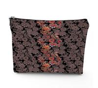 Bolsas de maquillaje de lino para mujer, diseño vintage de Constitution America 4 de julio, bolsa de cosméticos, bolsa de aseo de viaje, impermeable, bolsa de maquillaje para bolso, marrón, 7 x 9