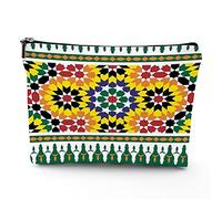 Bolsas de maquillaje de lino para mujer, diseño vintage de Constitution America 4 de julio, bolsa de cosméticos, bolsa de aseo de viaje, impermeable, bolsa de maquillaje para bolso, marrón, 7 x 9