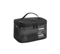 Bolsas de maquillaje de malla, múltiples bolsillos abiertos, resistentes al agua, bolsa de cosméticos para uso diario, gimnasio, viajes, organizador portátil para colgar, Black, D