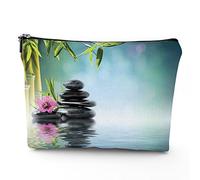 Bolsas de maquillaje de mano contra el mal de ojo, bolsa de maquillaje de viaje, manos coloridas con tercer mal de ojo, para mujeres, bolsa de cosméticos grande, organizador de maquillaje de lino,