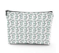 Bolsas de maquillaje de mano contra el mal de ojo, bolsa de maquillaje de viaje, manos coloridas con tercer mal de ojo, para mujeres, bolsa de cosméticos grande, organizador de maquillaje de lino,