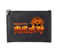 Bolsas de maquillaje de poliuretano resistentes para uso diario, gimnasio, viajes, almacenamiento esencial, bolsa de aseo de viaje de poliuretano, Black, L