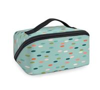 Bolsas de maquillaje de viaje de lunares coloridos para mujeres, hombres, niñas, niños, bolsa de lavado con patrón de puntos, bolsa de aseo portátil, organizador de artículos de tocador