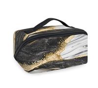 Bolsas de maquillaje de viaje de mármol de arte abstracto para mujeres, hombres, niñas, niños, bolsa de lavado portátil, artículos de aseo personal, organizador de artículos de tocador