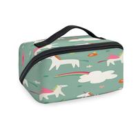 Bolsas de maquillaje de viaje para mujeres, hombres, niñas, niños, unicornios mágicos, bolsa de lavado, bolsa de aseo portátil, organizador de artículos de tocador